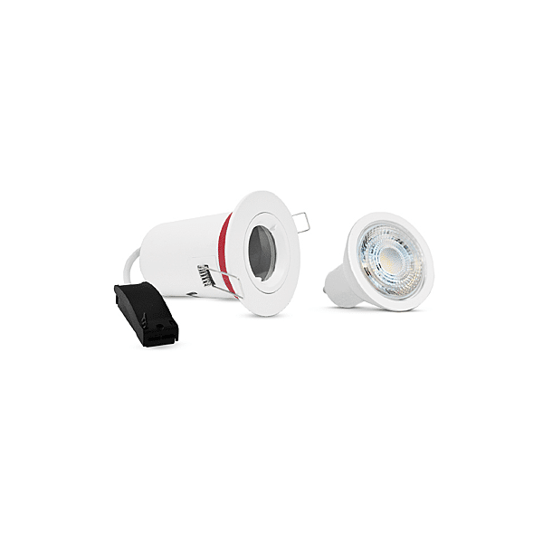 KIT BBC 6W SUPPORT SPOT BBC ROND BLC FIXE + GU10 DIM 3000K photo du produit visuel_1 2XL