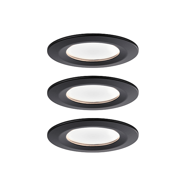 KIT ENC NOVA COIN ROND FIXE LED 3X6W 2700K 230V NOIR MAT/ALU photo du produit visuel_1 2XL