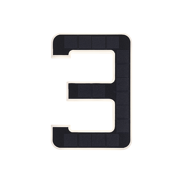NUMERO DE MAISON EXTERIEUR SOLAIRE 3 BAT photo du produit visuel_1 2XL