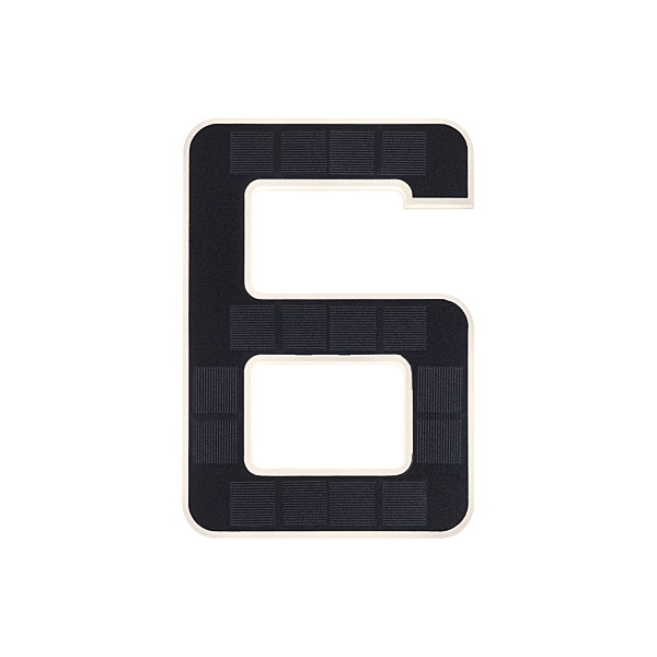 NUMERO DE MAISON EXTERIEUR SOLAIRE 6 BAT photo du produit visuel_1 2XL