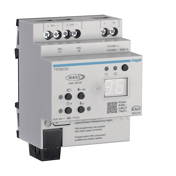 PASSERELLE 2 VOIES DALI2/KNX RGBW + VARIATION DE BLANC / CYCLE CIRCADIEN photo du produit visuel_1 2XL