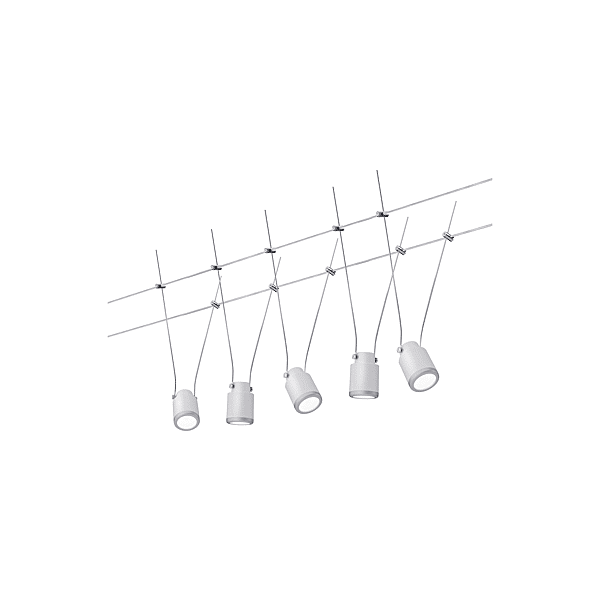 WIRE SYSTEM TUNLED 5X4W BLANC/CHR DEP 23 photo du produit visuel_1 2XL