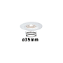 ENC NOVA MINI COIN ROND FIXE IP44 LED 1X4W 310LM BLANC DEPOLI/ALU photo du produit visuel_6 S