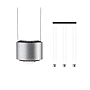 SUSPENSION ALDAN GRAD LED 3X9W NOIR/ALU photo du produit visuel_6 S