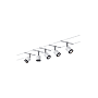 WIRE SYSTEM TUBELED 5X4W BLANC/NOIR/ CHR photo du produit visuel_1 S